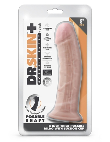 Фаллос Dr. Skin Plus 8" Thick Posable
