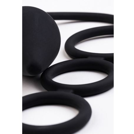 Эрекционные кольца с анальной пробкой Drop S-size